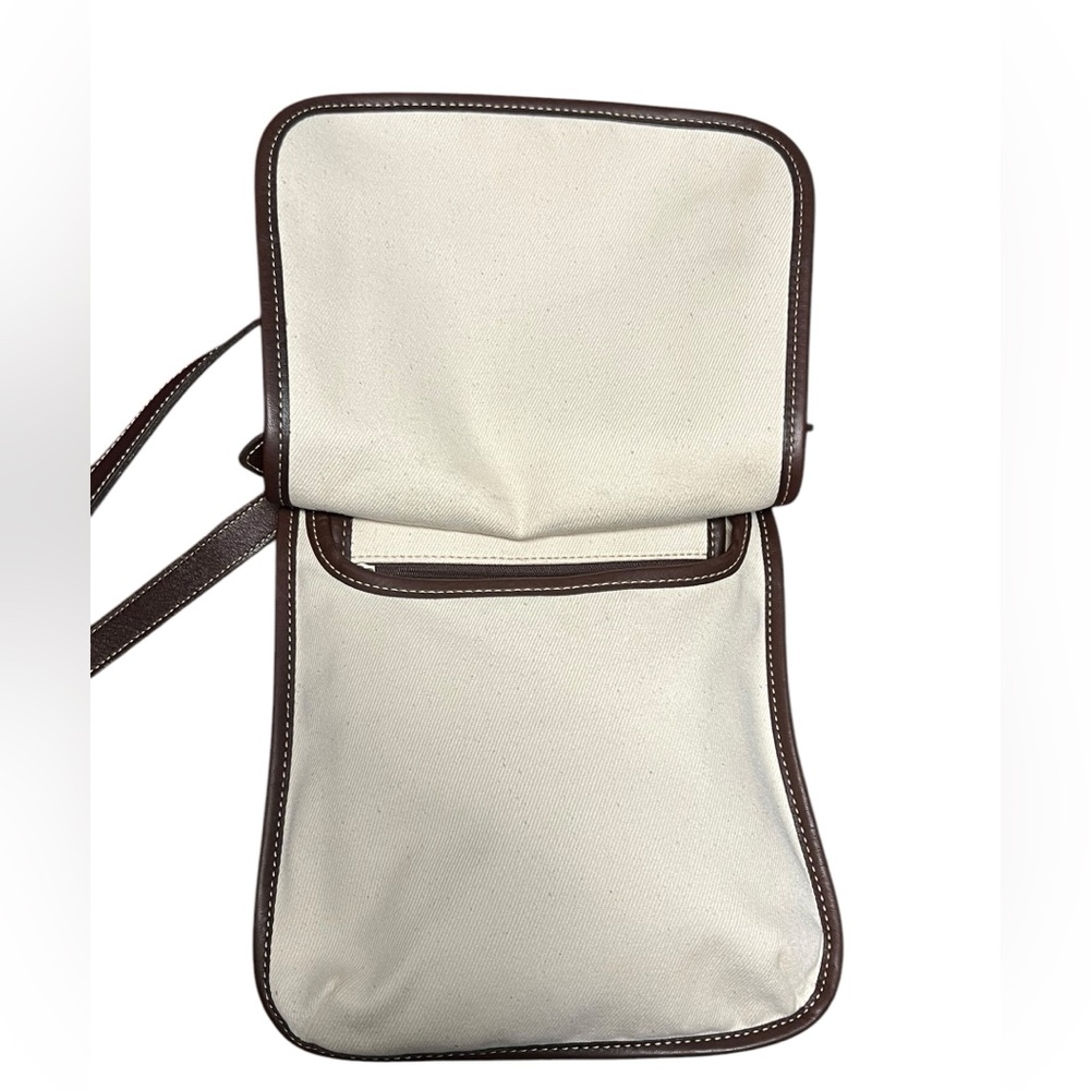 Vintage Coach Hippie 8114 Small Canvas Twill Slim Flap Crossbody, Made in USA - Picture 3 of 14